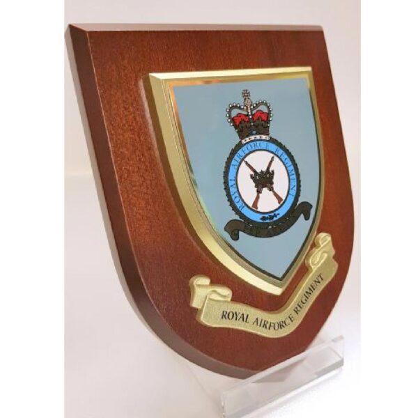 RAF Regiment Per Ardua Wooden Plaque